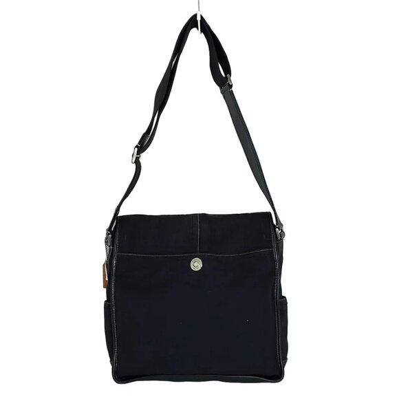 COACH - F05300 Black Nylon Leather Shoulder Bag - Picture 1 of 10